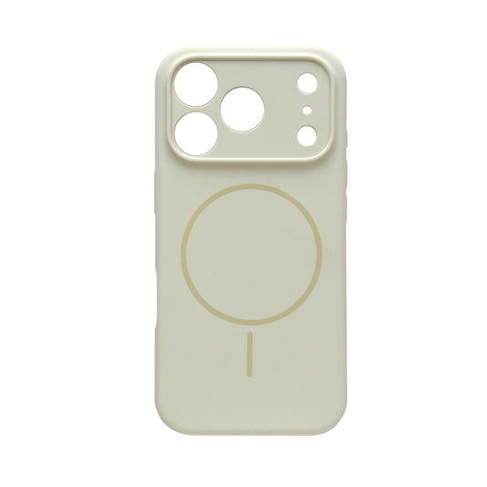 Apple iPhone 18 Pro Hülle - Ivory Weiß - Weiches Liquid-Silikon-MagSafe-Backcover