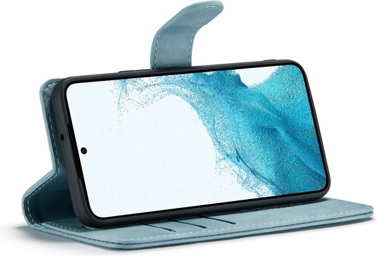 Samsung Galaxy S23 Plus Hoesje - Aqua Blue - 2 in 1 Bookcase