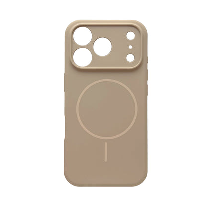 Apple iPhone 18 Pro Hoesje - Zand Beige - Zachte Liquid Siliconen MagSafe Back Cover