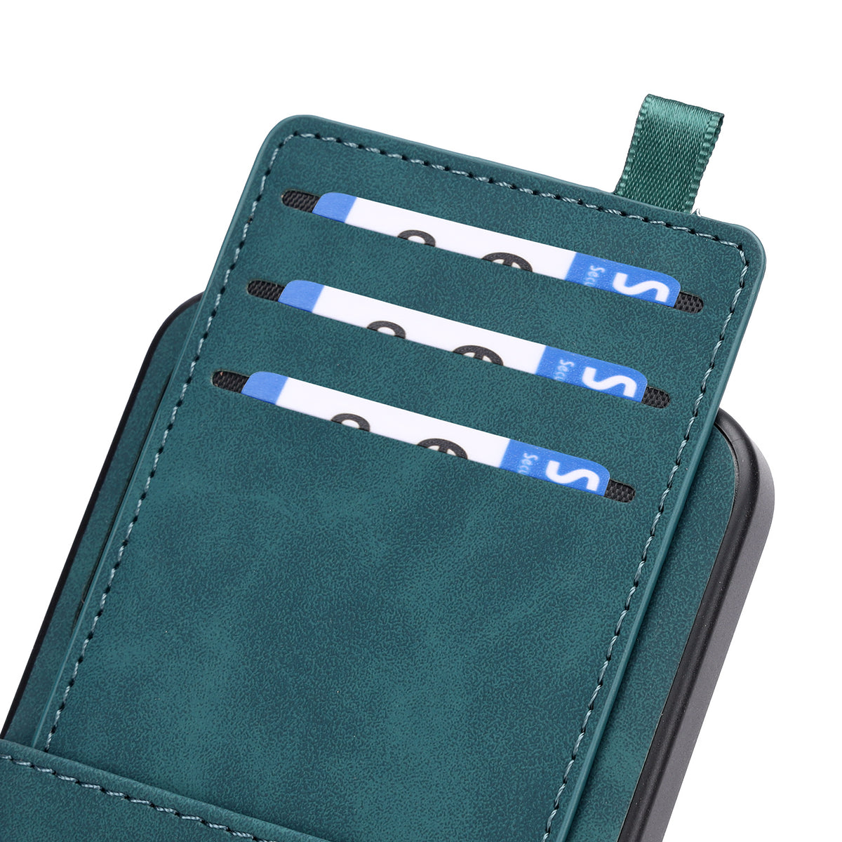 Samsung Galaxy S26 FE Hoesje - Emerald Green - Kunstleren Back Cover met Pull-Tab Pasjeshouder