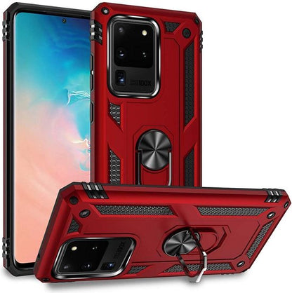 Samsung Galaxy S20 Ultra Hoesje - Rood - Armor Kickstand Back Cover