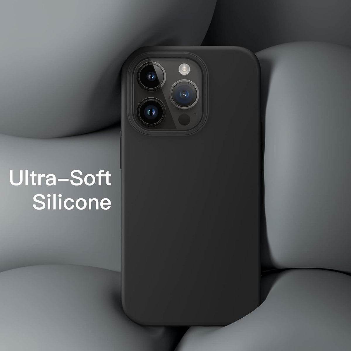 iPhone 15 Pro Max Hoesje - Zwart - Siliconen Back Cover