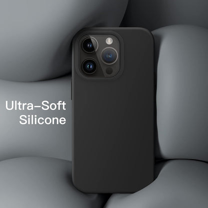 Apple iPhone 15 Pro Hoesje - Zwart - Matte Siliconen Back Cover