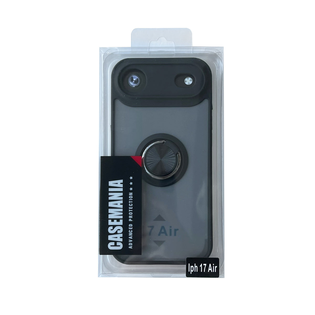 Apple iPhone Air Hoesje - Zwart - Ring Kickstand MagSafe Back Cover