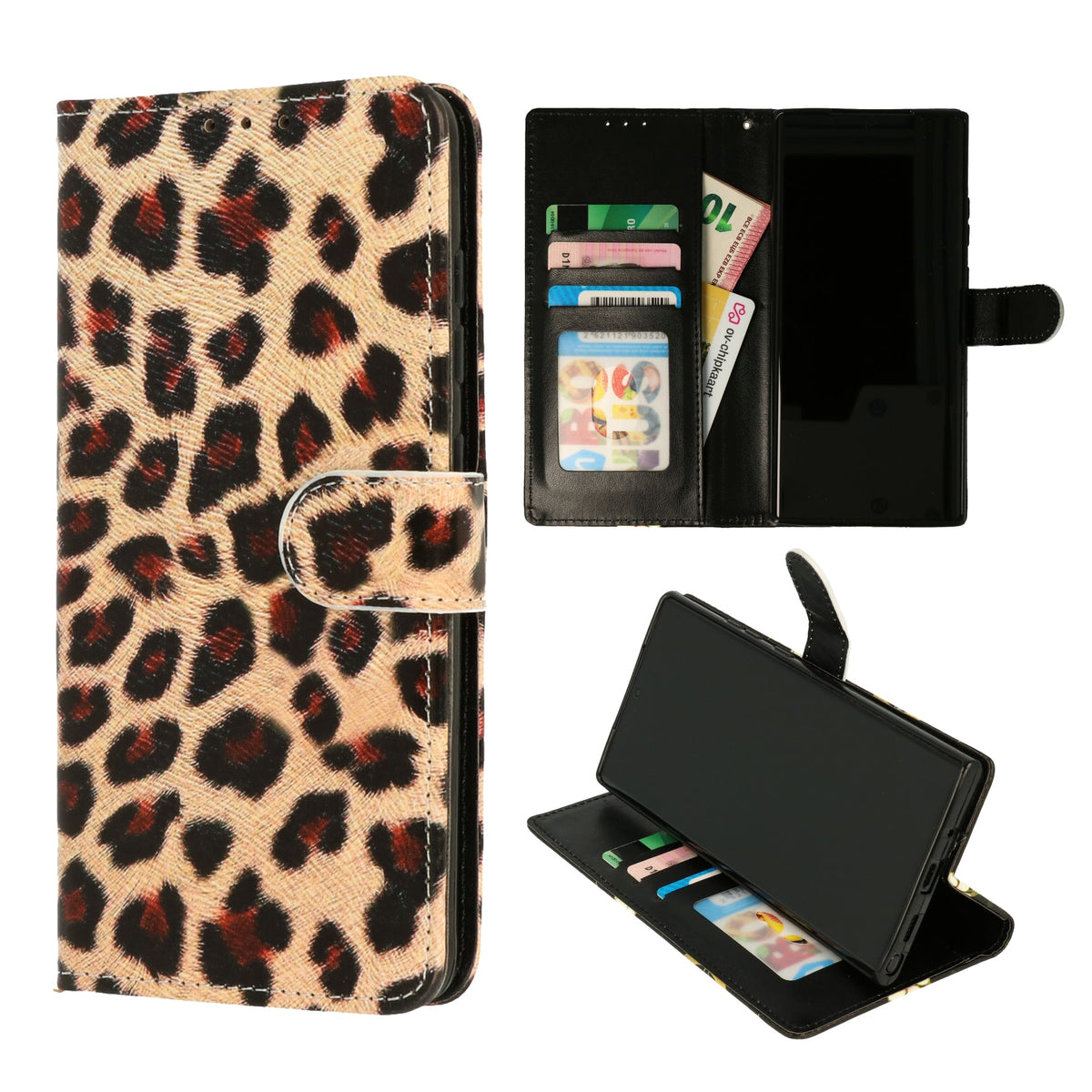 Apple iPhone 17e Hoesje - Luipaard - Print Bookcase