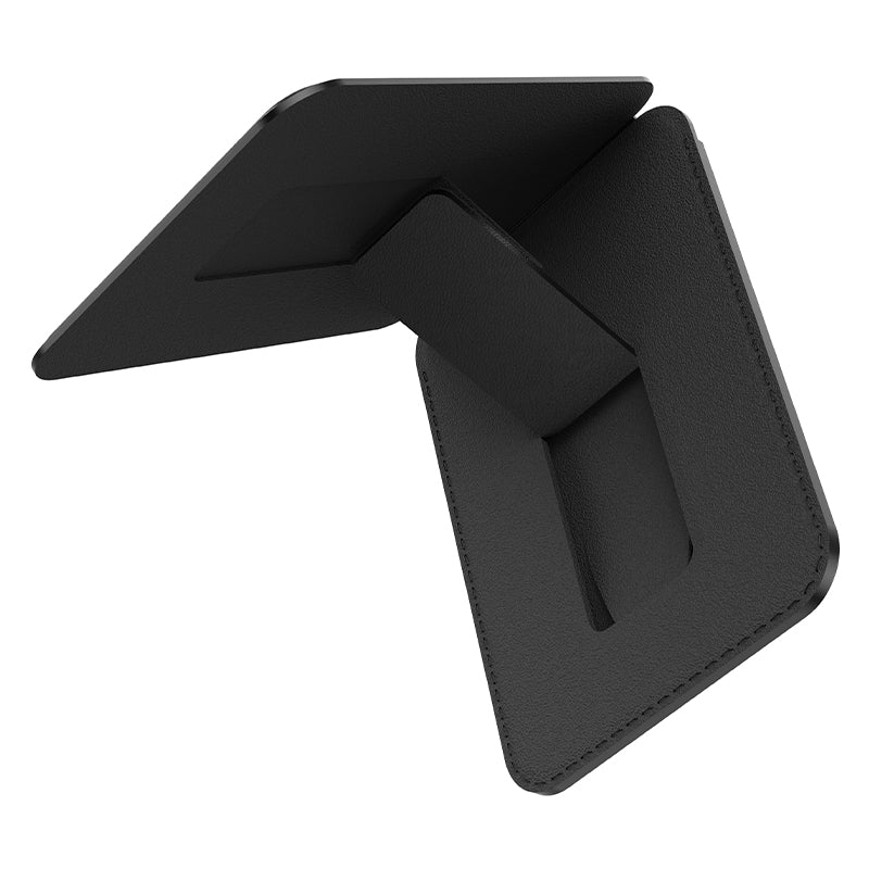 Hoco Magnetische Pasjeshouder met Kickstand - Zwart - Geschikt voor MagSafe - Geschikt voor MagSafe Kaarthouder met Standaard - Creditcardhouder Wallet Geschikt voor iPhone 17/16/15/14/13/12 Pro/ Pro Max/Air