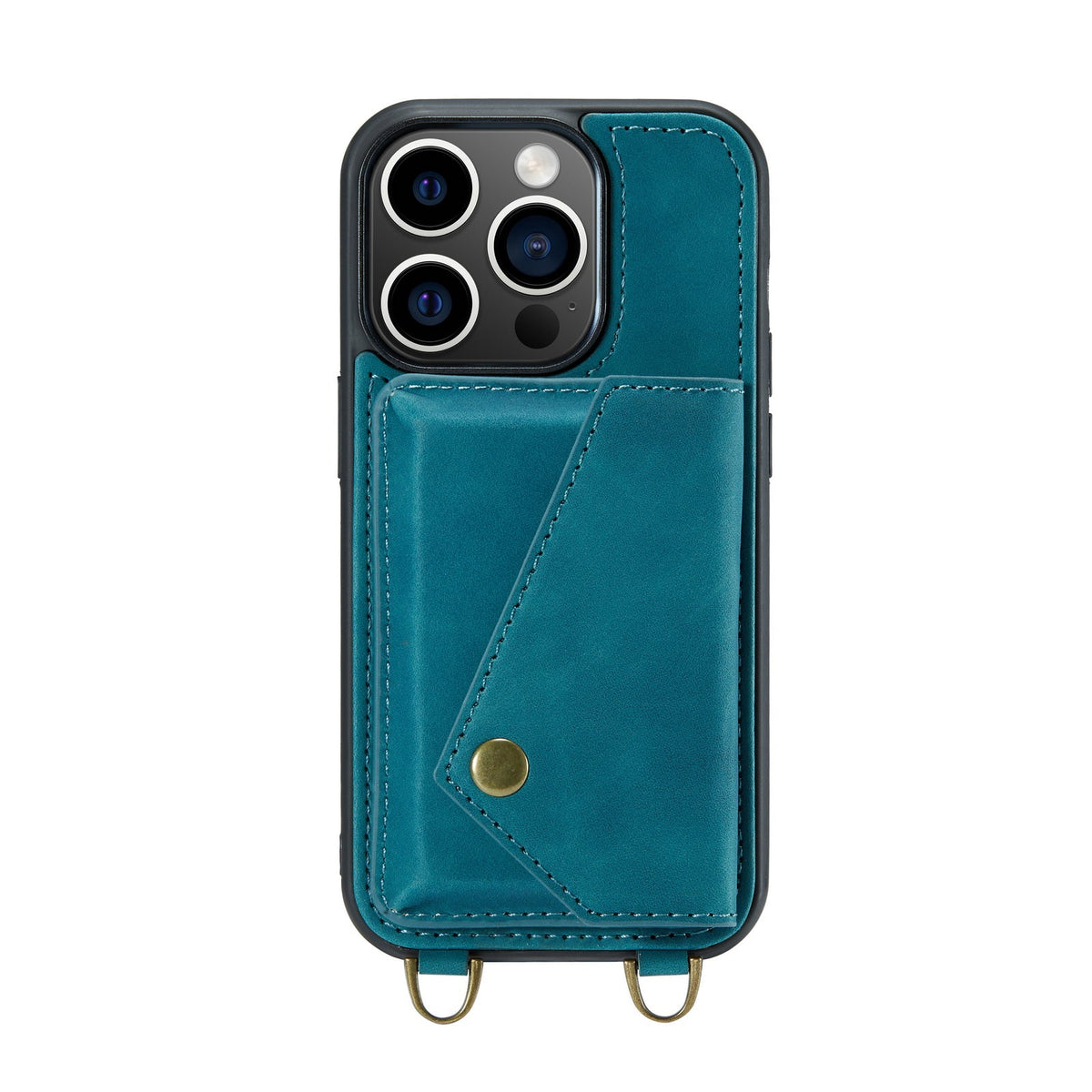 Apple iPhone 14 Pro Max Case - Emerald Green - Luxury Back Cover with Phone Strap