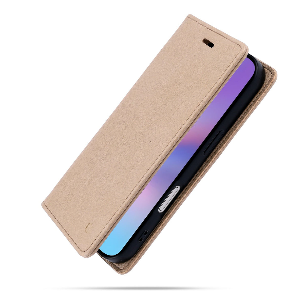 Apple iPhone 17 Hoesje - Soft Beige - Dunne Leather-look Back Cover