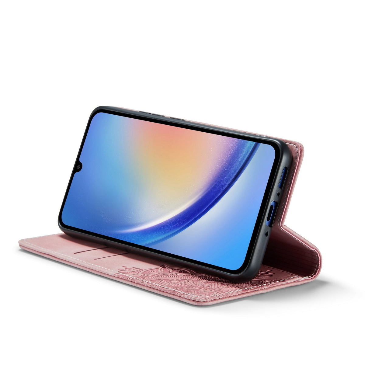 Samsung Galaxy A15 5G Hoesje - Pale Pink - Mandala Dunne Bookcase