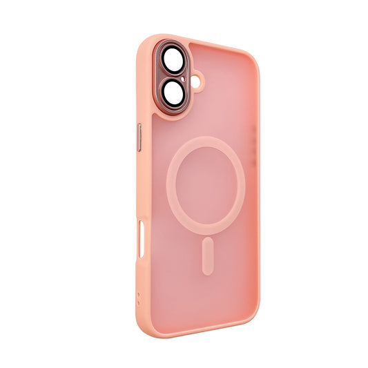 Apple iPhone 16 Plus Hoesje - Roze - Matte Armor MagSafe Back Cover