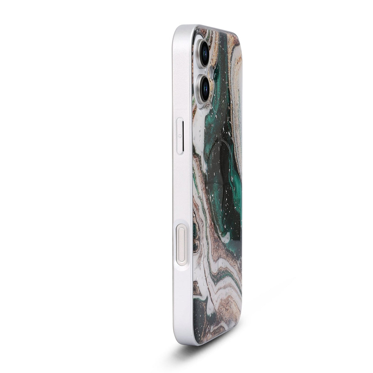 Apple iPhone 16 Hoesje - Groen - Marmer MagSafe Back Cover