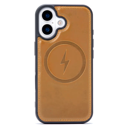 Apple iPhone 17 Hülle - Sienna Brown - Echtleder-MagSafe-Backcover