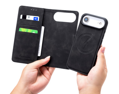 Apple iPhone Air Hoesje - Charcoal Gray - 2 in 1 MagSafe Bookcase