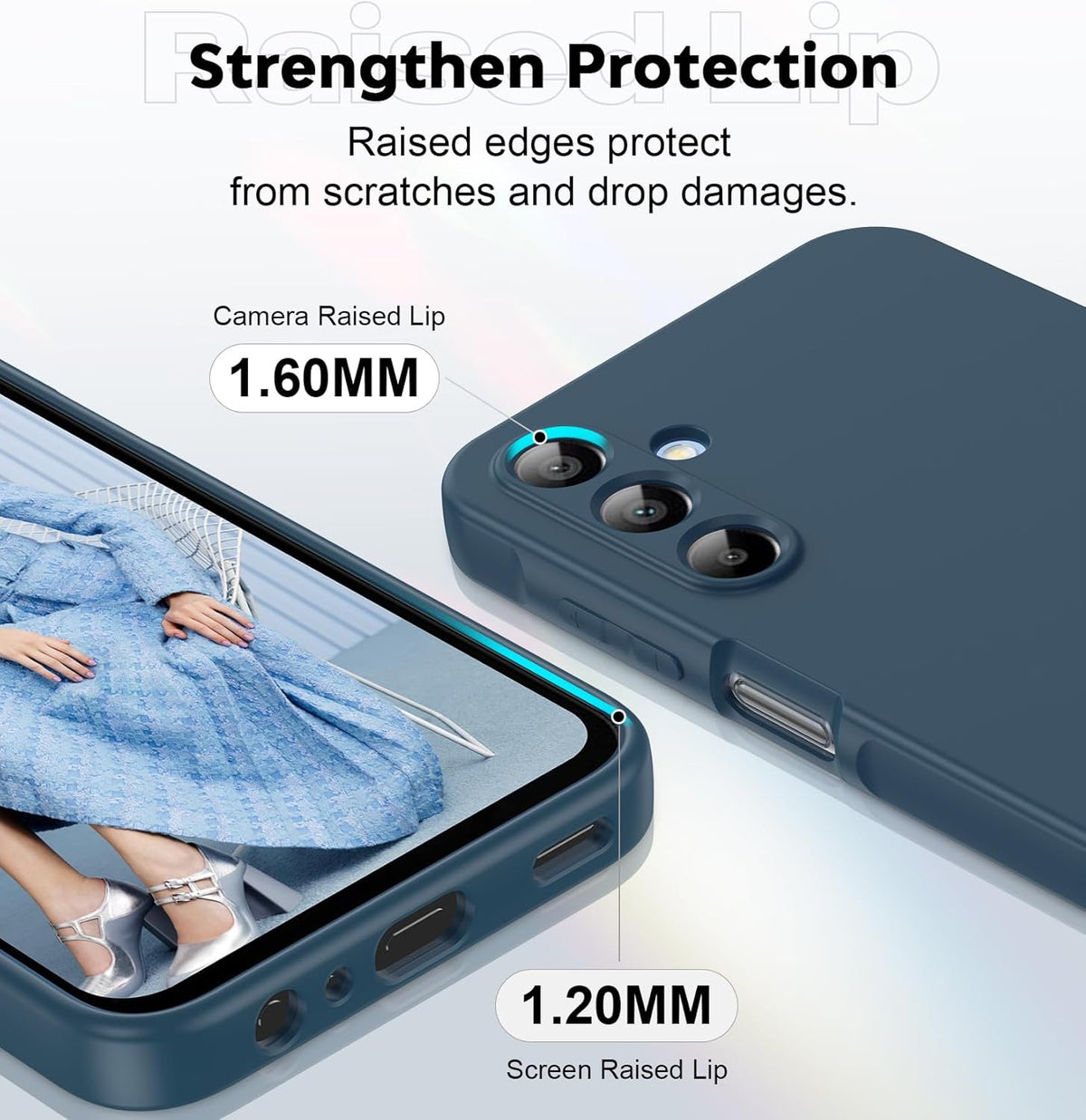 Samsung Galaxy S26 FE Hoesje - Donker Blauw - Liquid Siliconen Camera Back Cover