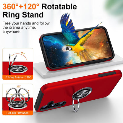 Samsung Galaxy S25 Plus Hoesje - Rood - Armor Kickstand Back Cover