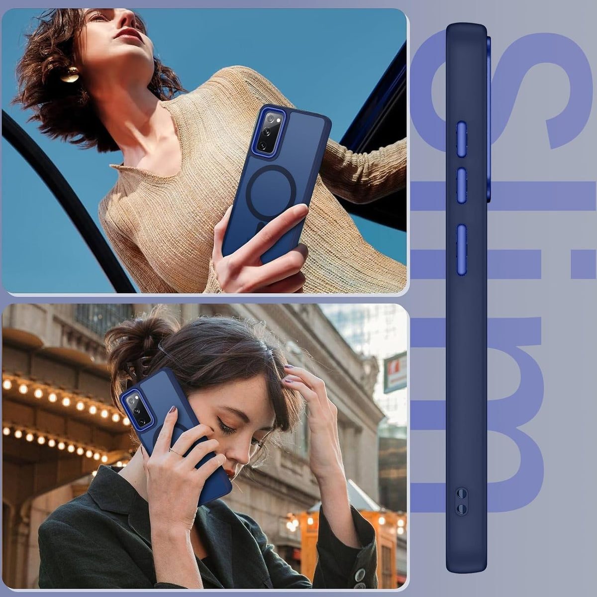 Samsung Galaxy S20 FE Hoesje - Blauw - Matte Armor MagSafe Back Cover