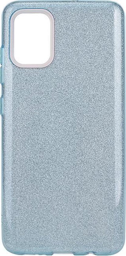 Samsung Galaxy A51 Hoesje - Blauw - Glitter Back Cover