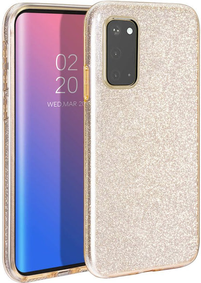 Samsung Galaxy A03 Hülle - Gold - Glitzer-Backcover