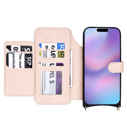 Apple iPhone 18 Pro Max Hoesje - Roze - 'Amsterdam' Serie 2 in 1 MagSafe Crossbody Cover met Pouch