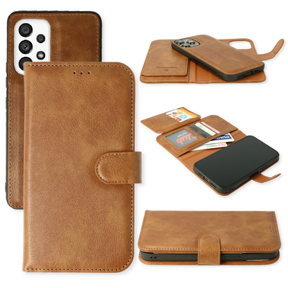 Samsung Galaxy A53 Hoesje - Bruin - 2 in 1 Bookcase met 10 Kaart Vakken