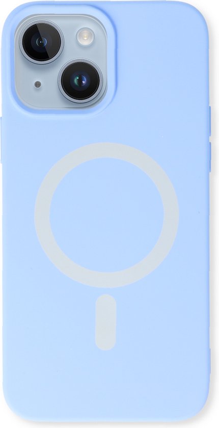 Apple iPhone 14 Plus Hoesje - Blauw - Siliconen MagSafe Back Cover