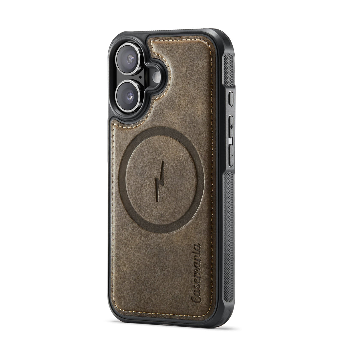 Apple iPhone 17 Case - Sienna Brown - Faux Leather MagSafe Back Cover