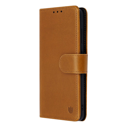 Samsung Galaxy A57 Hoesje - Sienna Brown - Echt Leren 2 in 1 MagSafe Bookcase