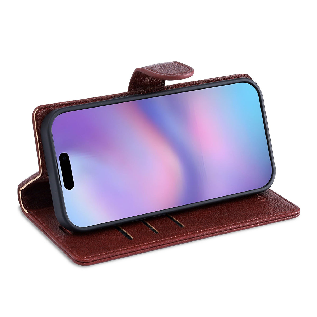 Apple iPhone 18 Pro Hoesje - Burgundy Red - 2 in 1 Lederlook MagSafe Bookcase