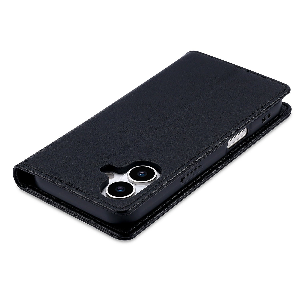 iPhone 17 Hoesje - Onyx Black - Dunne Leather-look - Zwart Back Cover