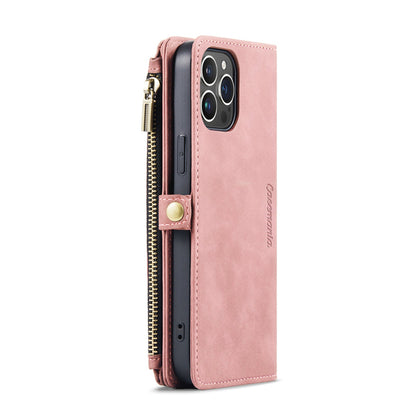 Apple iPhone 15 Pro Hoesje - Pale Pink - Luxe MagSafe Bookcase met Rits en Telefoonkoord
