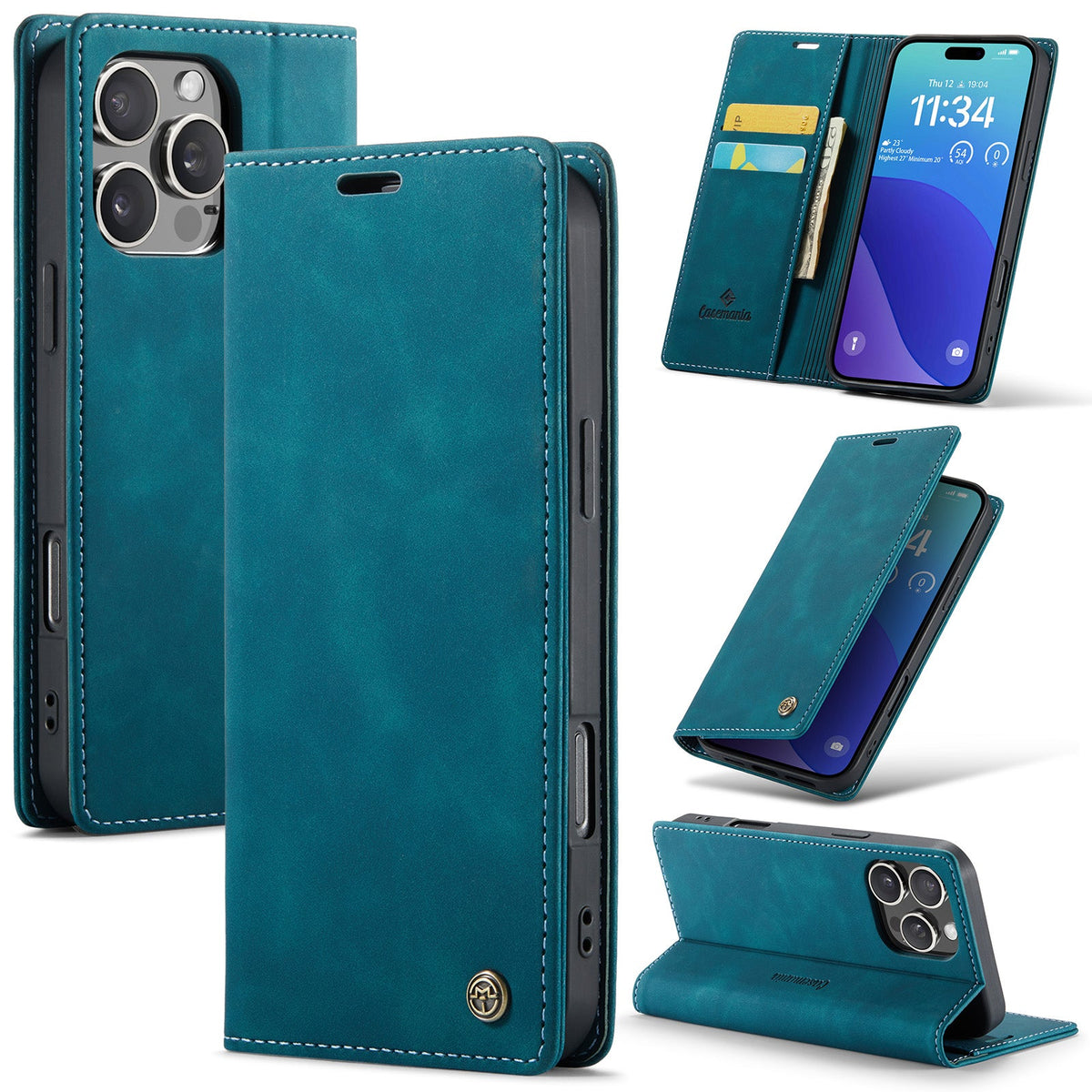 Apple iPhone 16 Pro Max Case - Emerald Green - Slim Wallet Case