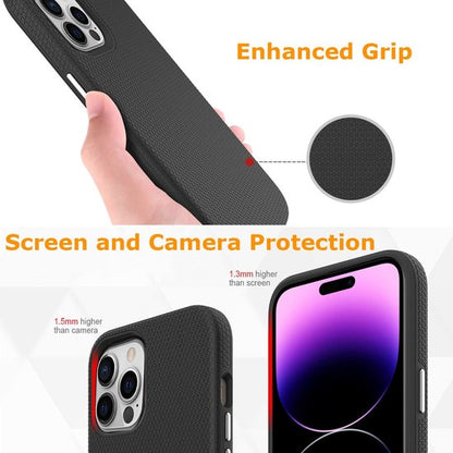 Apple iPhone 14 Pro Max Hoesje - Zwart - Anti Slip Back Cover