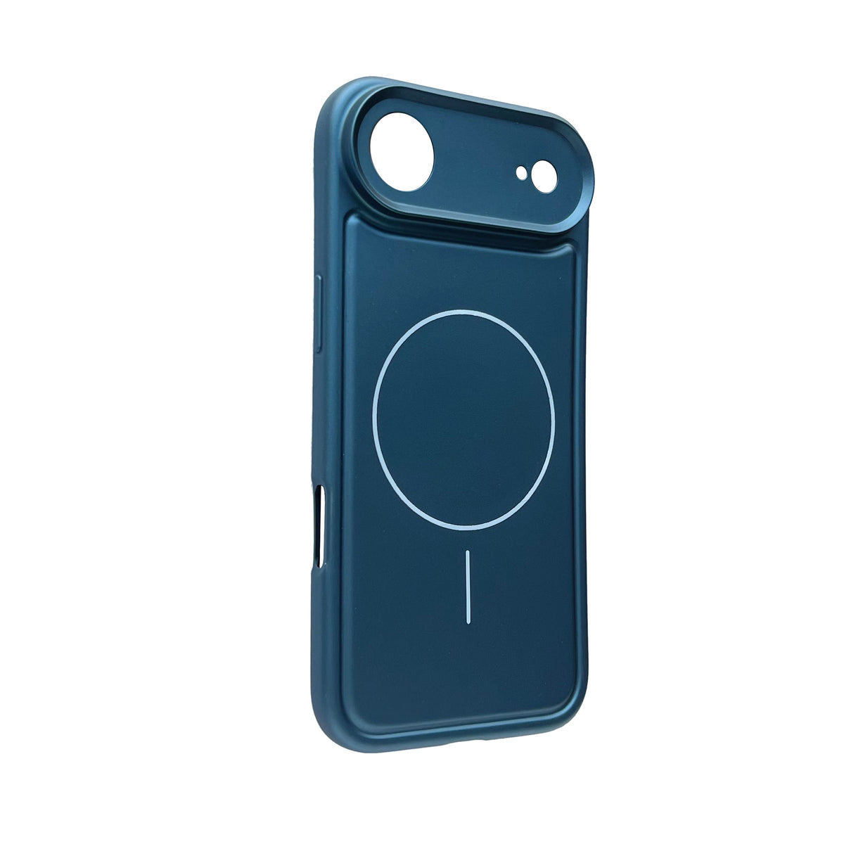 Apple iPhone Air Hoesje - Metallic Blauw - Matte Siliconen MagSafe Back Cover