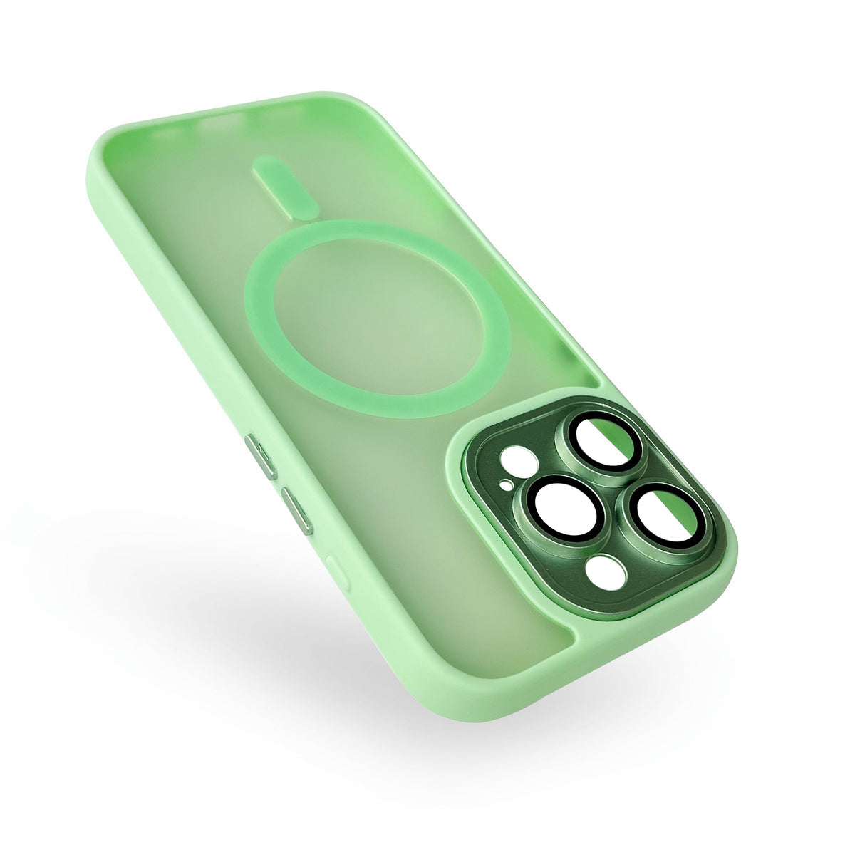 Apple iPhone 16 Pro Hoesje - Groen - Matte Armor MagSafe Back Cover