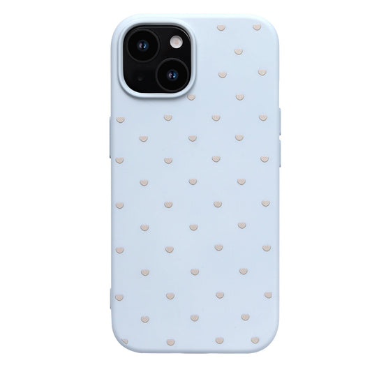 Apple iPhone 13 Mini Hoesje - Blauw - Hartjes Back Cover