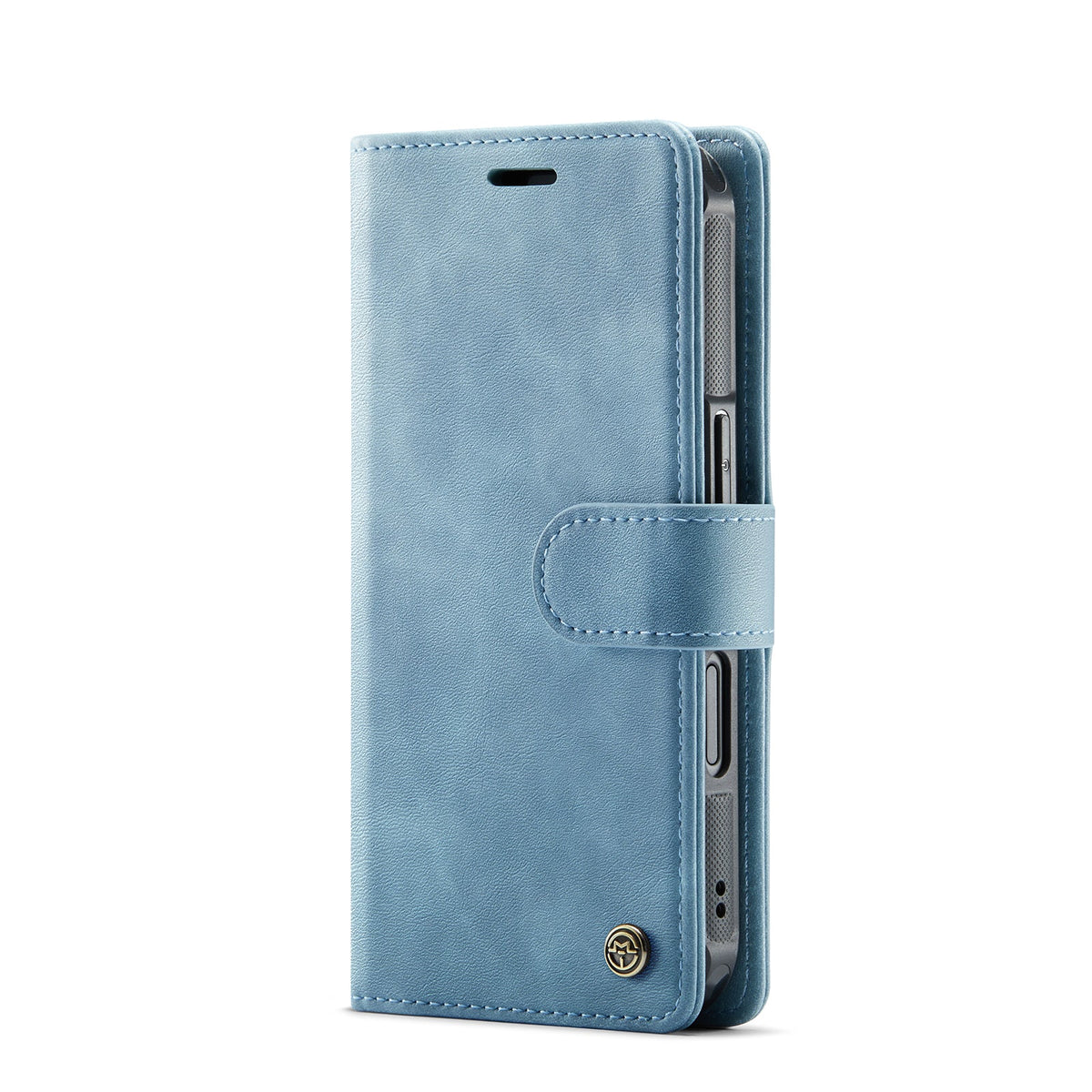Apple iPhone 17 Hülle - Aqua Blue - Luxus-2-in-1-MagSafe-Klapphülle mit Kartenfach