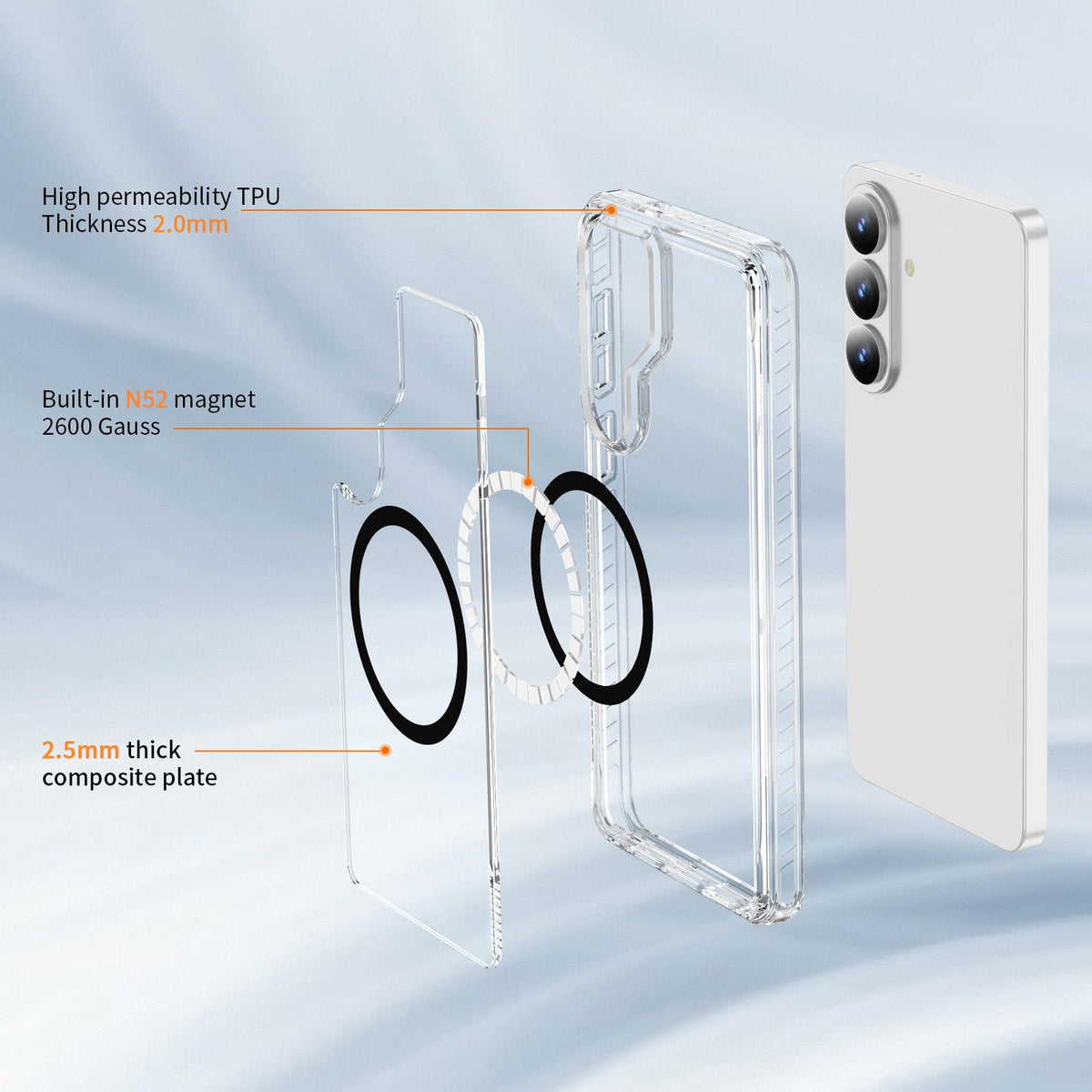 Samsung Galaxy S26 Plus Hoesje - Zwart - Minimalistic MagSafe Back Cover
