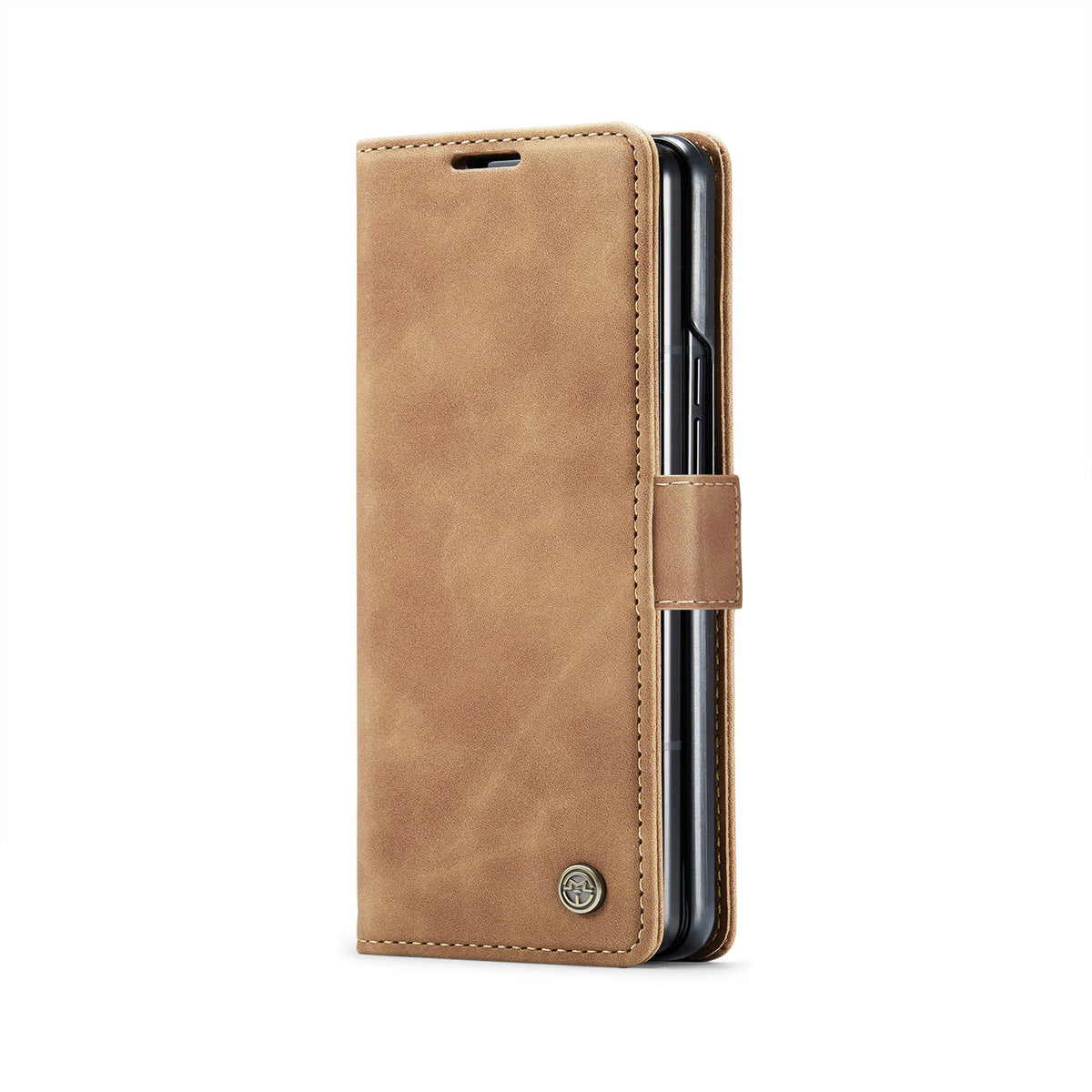 Google Pixel Fold Hülle - Sienna Brown - Klapphülle mit Kartenfach