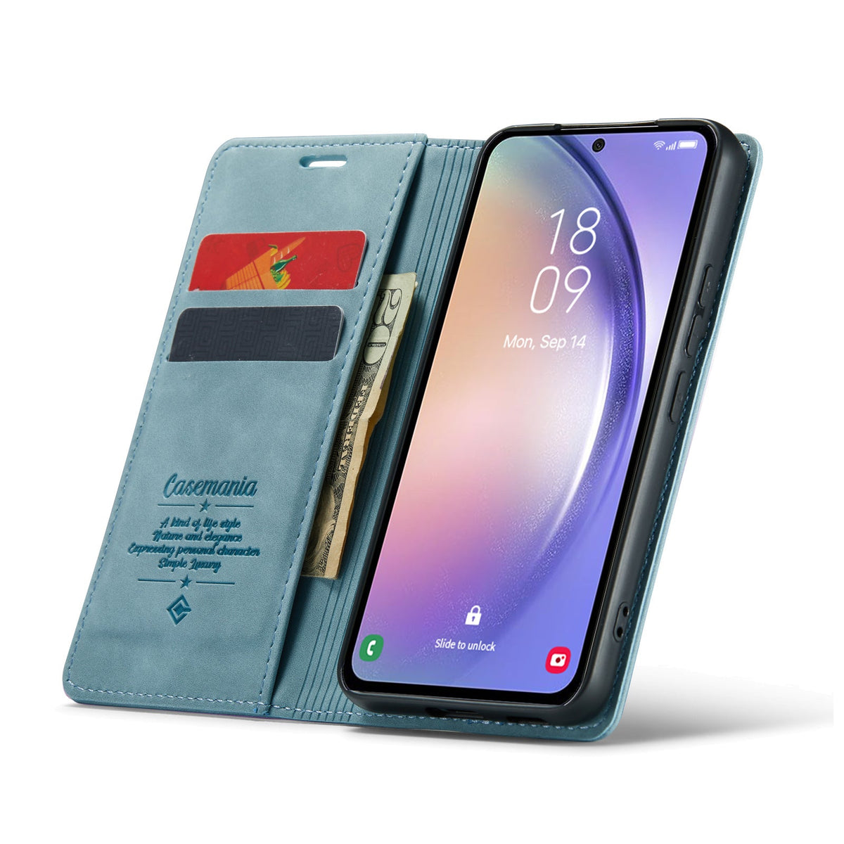 Oppo Reno 8T 4G Hoesje - Aqua Blue - Dunne Bookcase