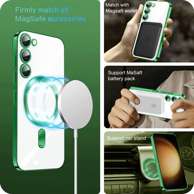 Samsung Galaxy S24 Plus Hoesje - Groen - Siliconen MagSafe Back Cover