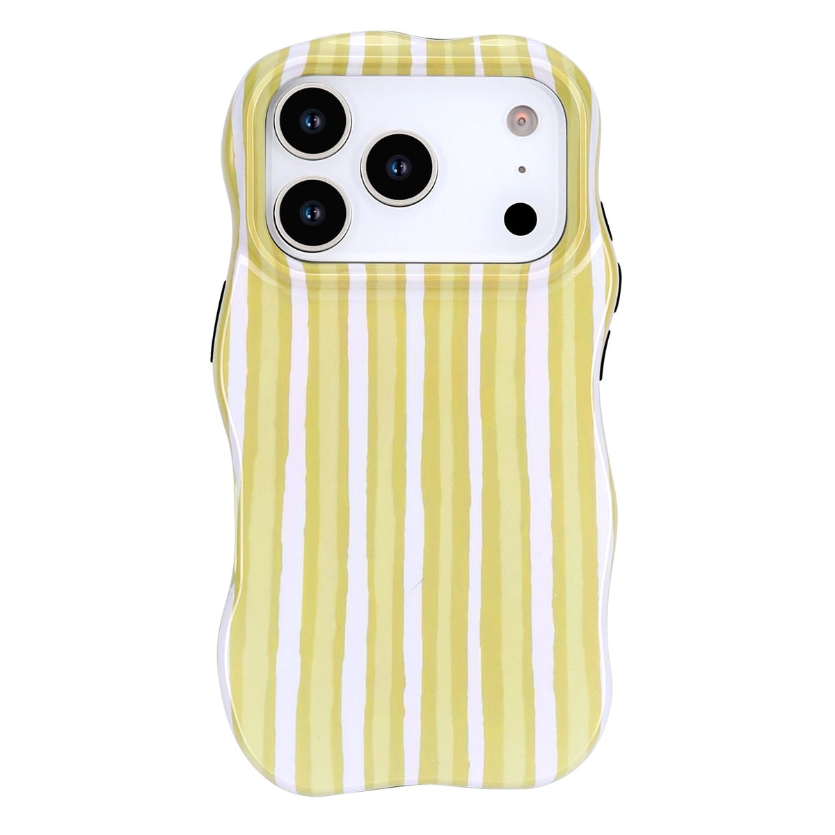 Apple iPhone 17 Pro Hoesje - Geel - Wave Edge Back Cover