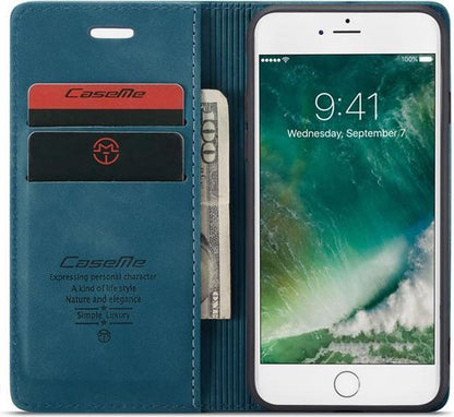 Apple iPhone 7 Hülle - Emerald Green - Schlanke Klapphülle mit Kartenfach