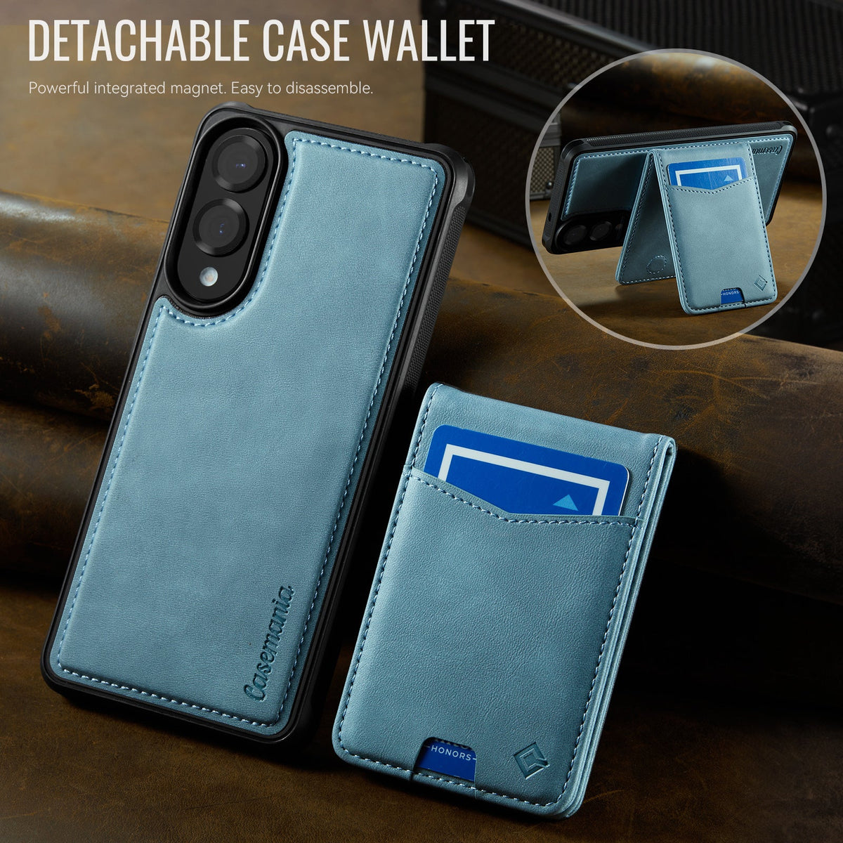 Samsung Galaxy S25 Edge Hoesje - Aqua Blue - Back Cover met Pasjeshouder
