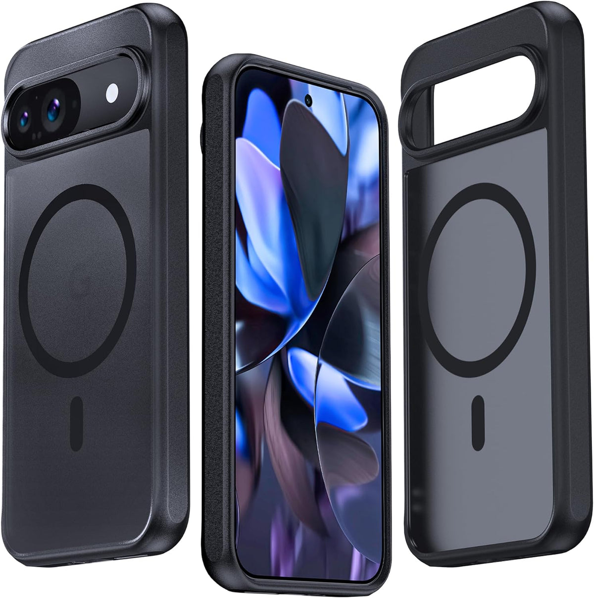 Google Pixel 9 Hoesje - Zwart - Matte Armor MagSafe Back Cover