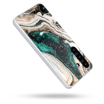 Samsung Galaxy S25 Case - Green - Marble MagSafe Back Cover