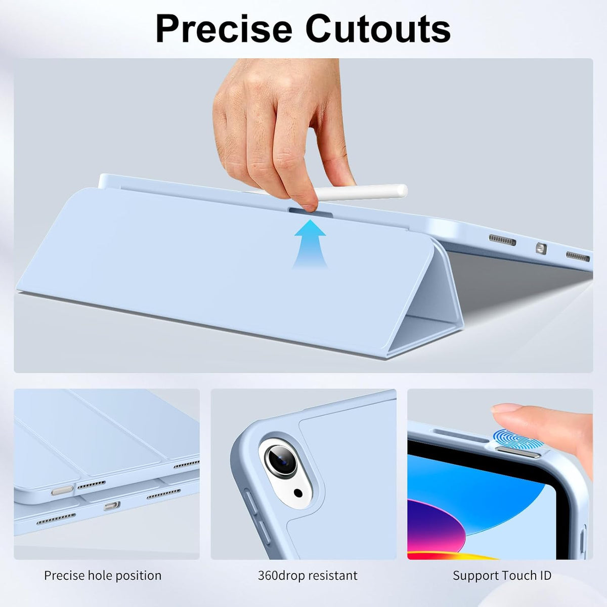Apple iPad 2025 (11th Gen) Tablethoes - Blauw - Pen Slot Smart Cover