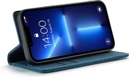 Apple iPhone 12 Pro Max Hoesje - Navy Blue - Dunne Bookcase
