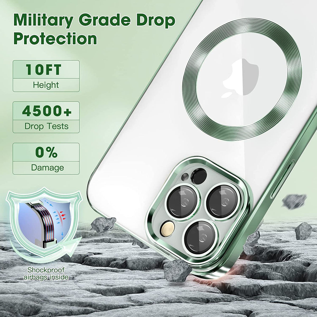Apple iPhone 15 Pro Hoesje - Groen - Siliconen MagSafe Back Cover