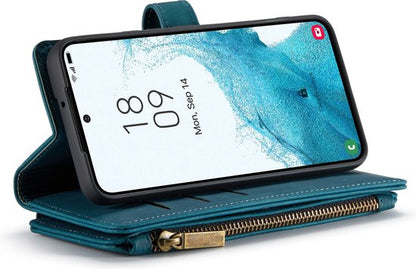 Samsung Galaxy S22 Plus Hoesje - Emerald Green - Luxe Bookcase met Rits