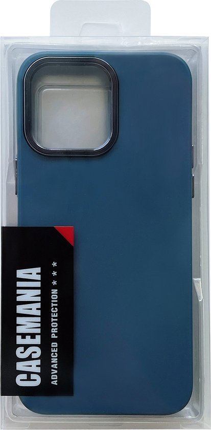 Apple iPhone 14 Pro Hoesje - Donker Blauw - Shockproof Siliconen Back Cover